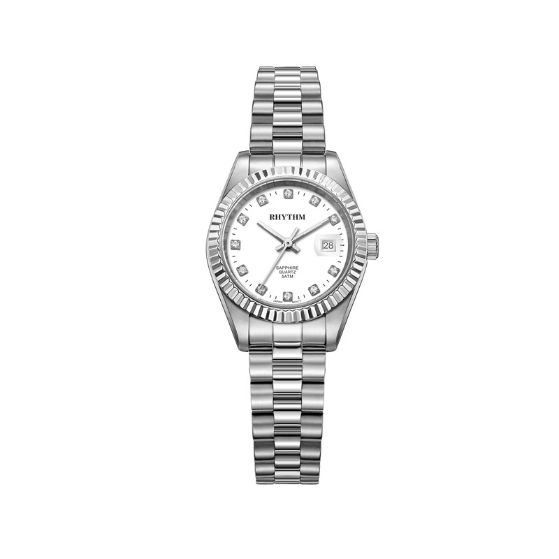 Rhythm RQ1610S01 Jam Tangan Wanita Stainless Steel