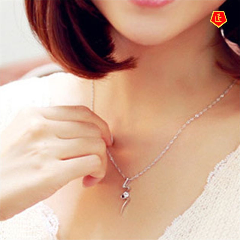 [Ready Stock]Korean Fashion Diamond Pendant Necklace