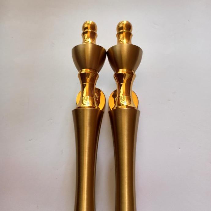 GAGANG PINTU HANDLE PINTU KUNINGAN 35CM GOLD