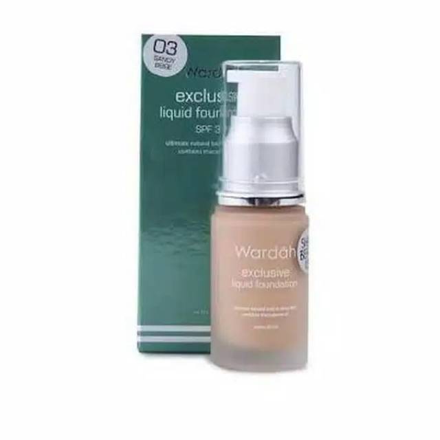 Wardah Exclusive Liquid Foundation 03 Sandy Beige