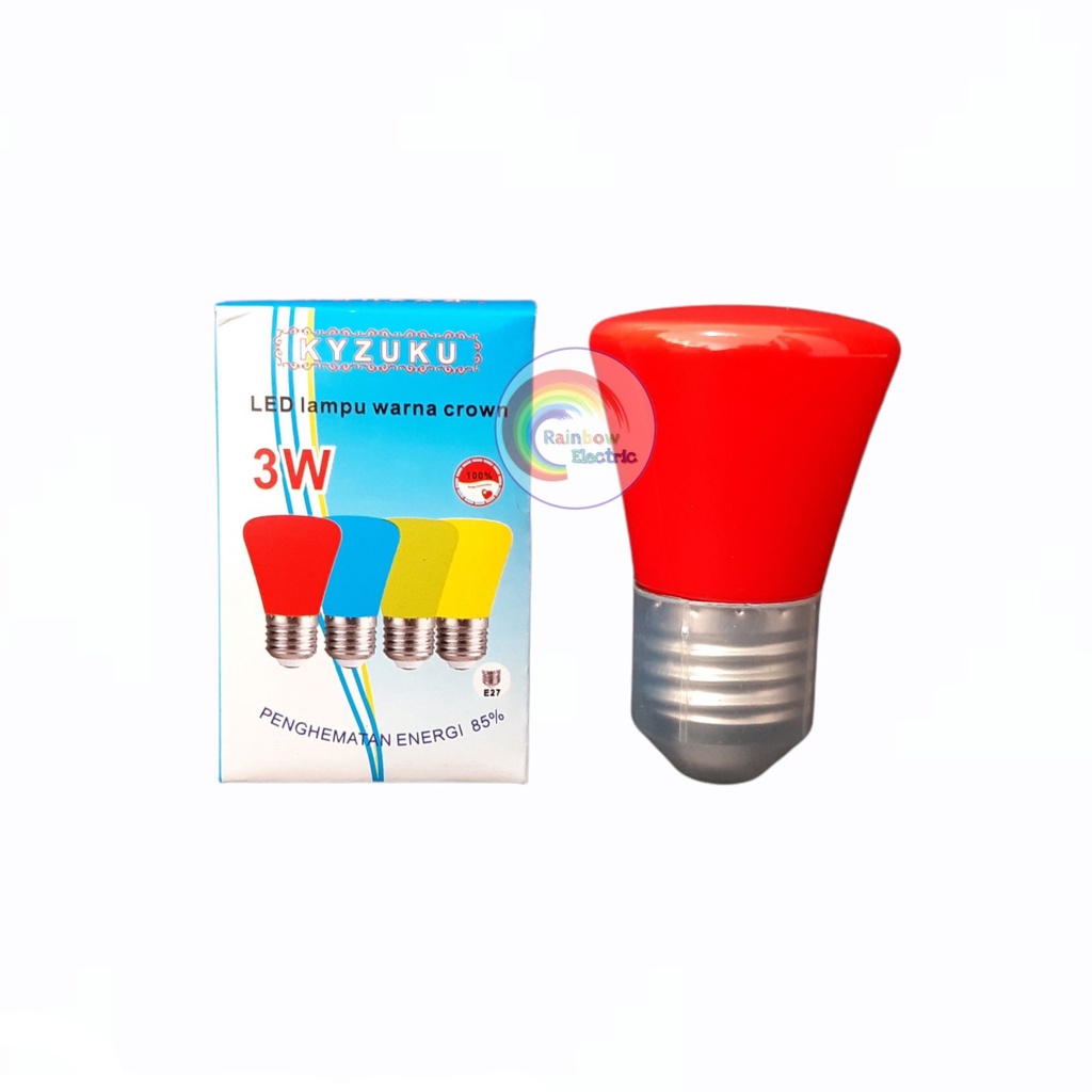 Kyzuku Lampu LED 3 Watt Warna Warni / Lampu Dekorasi