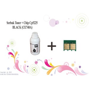 Serbuk Toner + Chip CP5225 BLACK (CE740A)