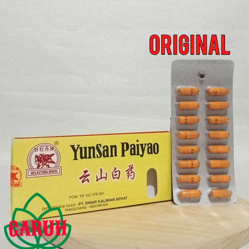 YUNSAN PAIYAO SINAR KALIMAN 16 KAPSUL YUNAN BAIYAO LUKA DALAM YUN NAN BAI ASLI
