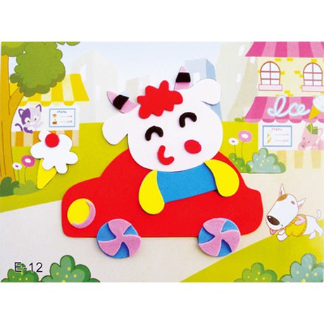 

EK008 Paket Prakarya Anak DIY Tempel Stiker Sponge Spons Eva Gambar 3D