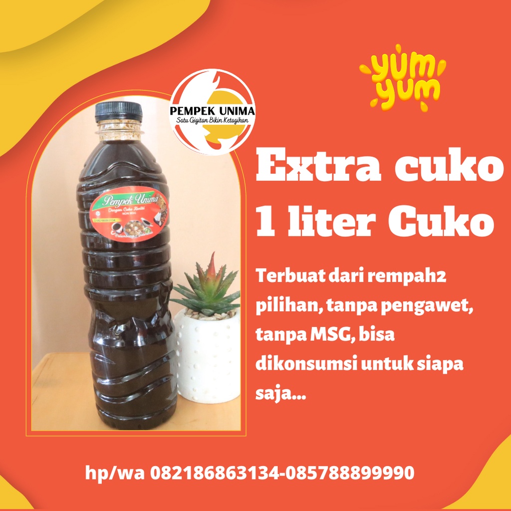 

Cuko kental pedas pempek 1 liter palembang asli unima empek empek