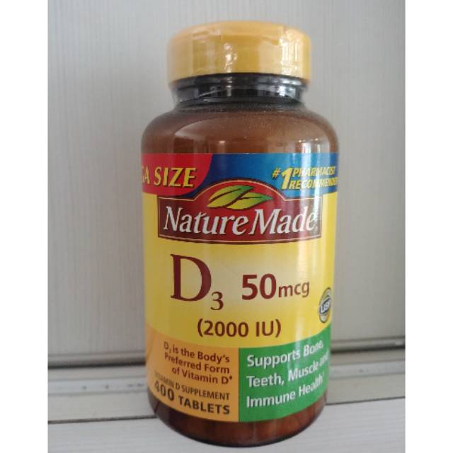 Nature Made D3 50mcg (2000 IU)