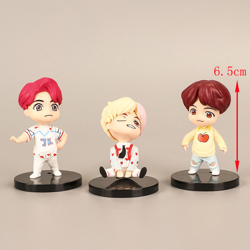 House of BTS Pop-up Mini Figure Action Figure Dekorasi Kue Kado Anak Ulang Tahun V JUNGKOOK JIMIN SUGA