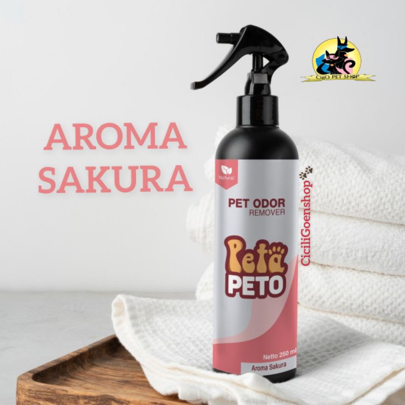 PETA PETO Spray penghilang bau kotoran kencing kucing anjing pet odor remover 250 ml