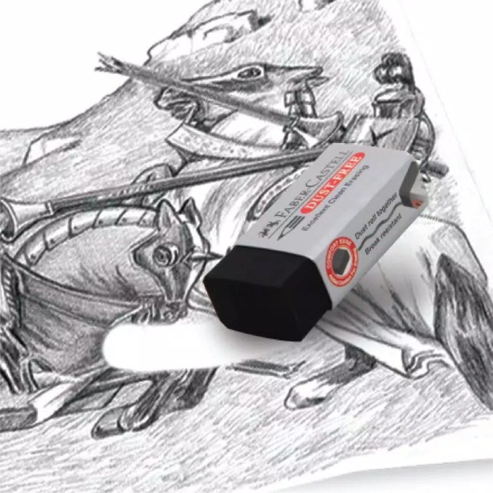 

TULIS-ALAT- FABER-CASTELL ERASER DUST FREE 7171 MEDIUM BLACK -ALAT-TULIS.