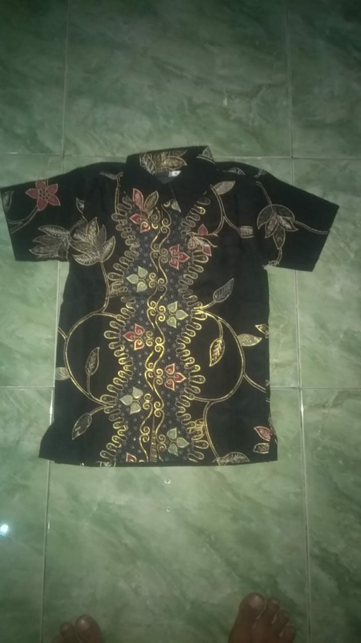 Lembayung.id / Kemeja Batik Anak Motif Rambat Dan Azalea