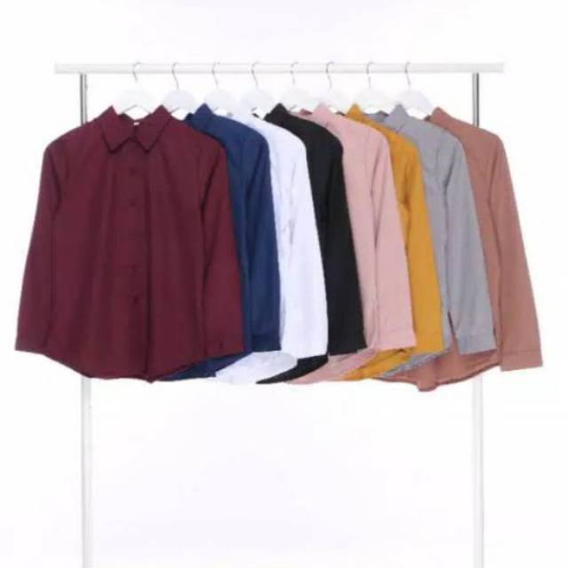 Kemeja basic shirt Toyobo LD 100cm &amp; LD 110cm Kemeja kerja