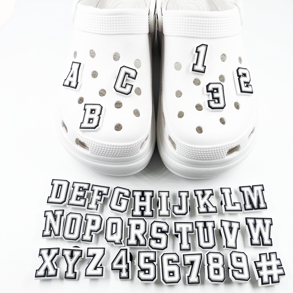 Crocs Jibbitz Huruf / Hiasan Sandal Crocs Anak dan Dewasa / Dekorasi Sandal / Hiasan Karakter / Fashionable and Charm / Pin Sandal Crocs