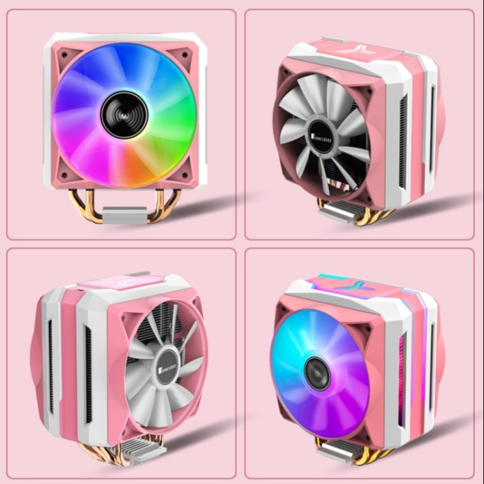 JONSBO CR-1100 PINK Edition CPU Fan Cooling / HSF Cooler ARGB