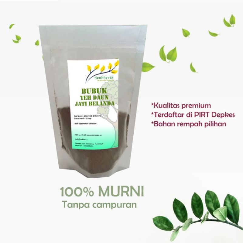 

HEALTHYVER Serbuk Daun Jati Belanda Bubuk Londo Guazuma Ulmifolia 200g