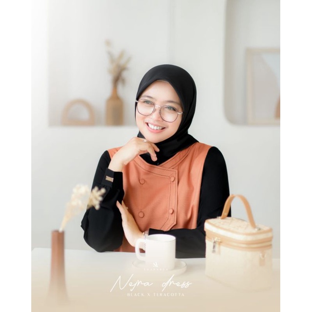 Baju Gamis Nejra Dress by Shararea Perempuan Wanita Murah