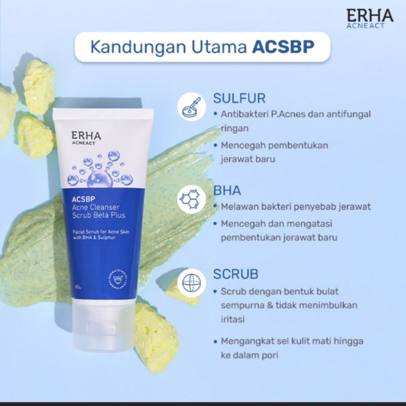 ERHA Acne Cleanser Scrub Beta Plus (ACSBP) 60g