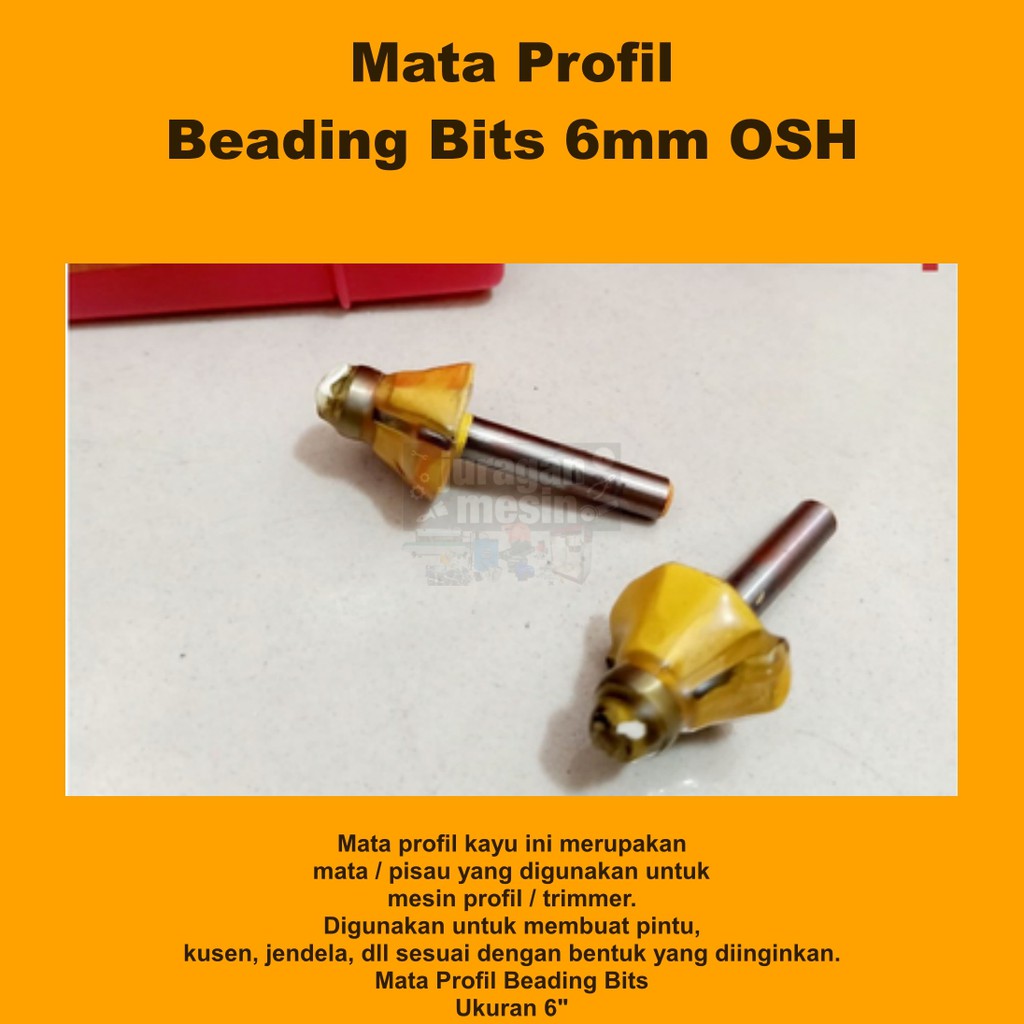Mata Profil Beading Bits 6 mm Mata Trimmer Mata Router Ossel 6mm