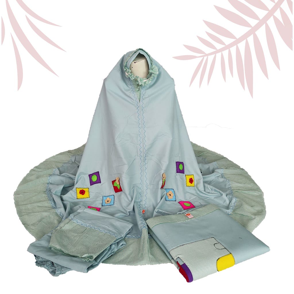 Mukena Anak Tas Sajadah Salur bahan Katun Micro Super-wardah