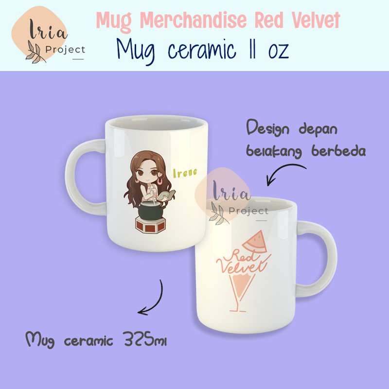 [READY] Souvenir Hampers Mug / Gelas Merchandise Fankit Gift - Girlband Korea Red Velvet - Irene Seu