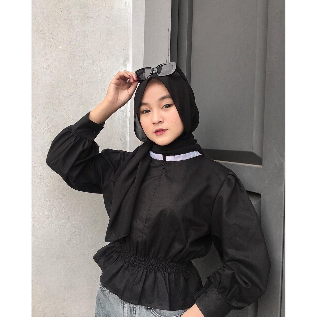 Atala Top Atasan Blouse Polos Muslim Fashion Wanita Terlaris