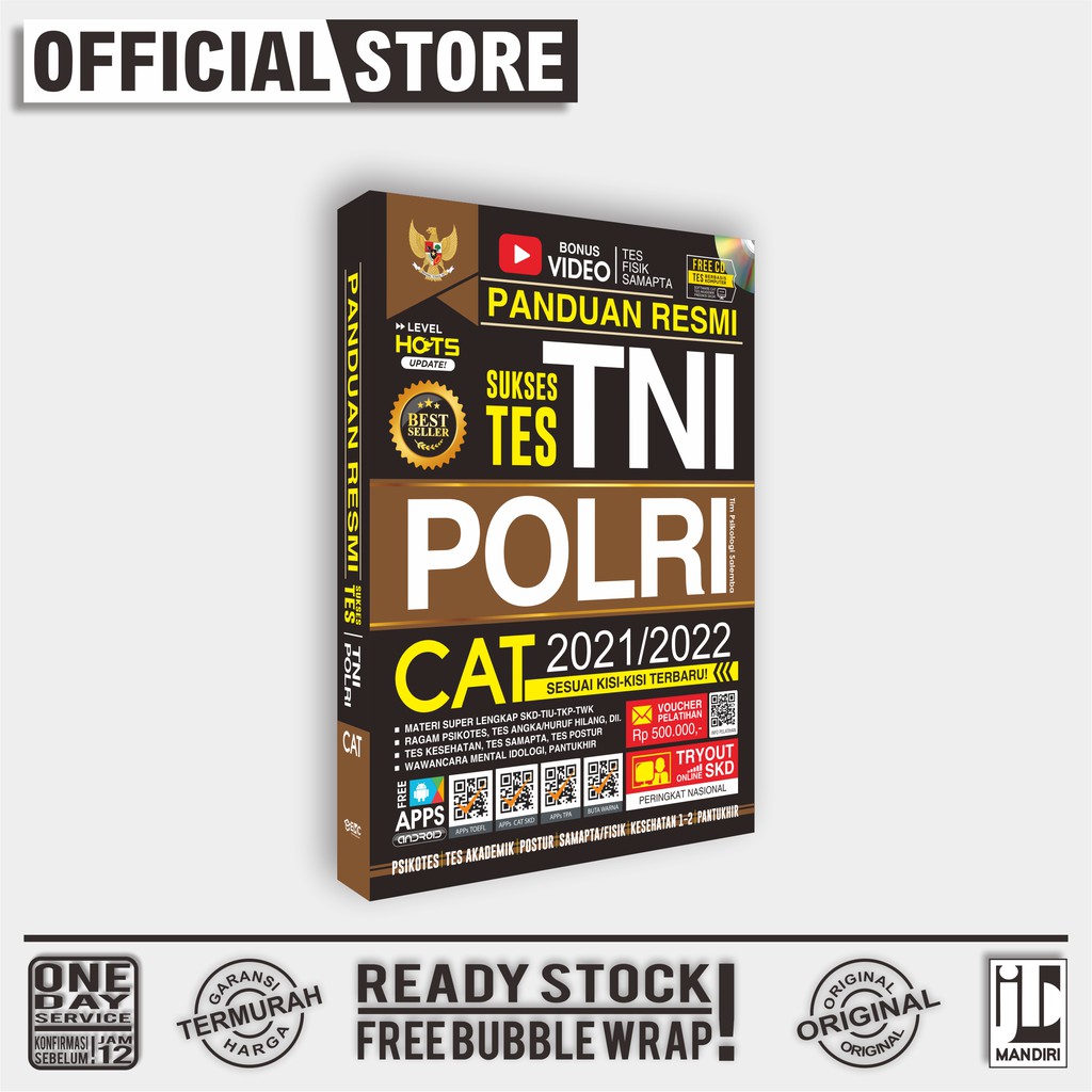 BUKU TES MASUK TNI POLRI BONUS CD PANDUAN RESMI SUKSES TES TNI POLRI BONUS CD