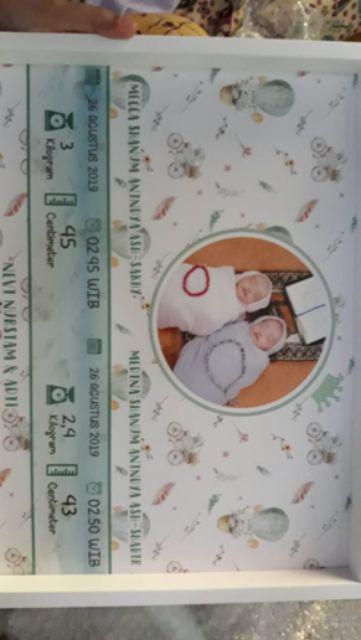 Hiasan Dinding Custom Biodata Anak Lahir Untuk Kado Dan Hadiah Uk 30x40