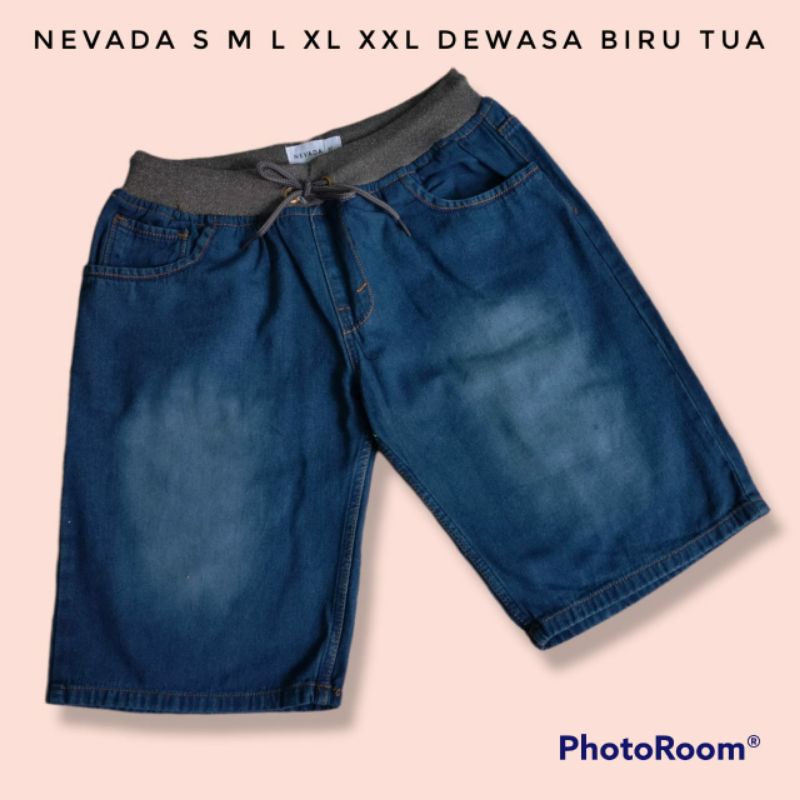 CELANA JEANS NEVADA PENDEK PRIA DEWASA ORIGINAL AX BRAND MALL MATAHARI READY SIZE S M L XL