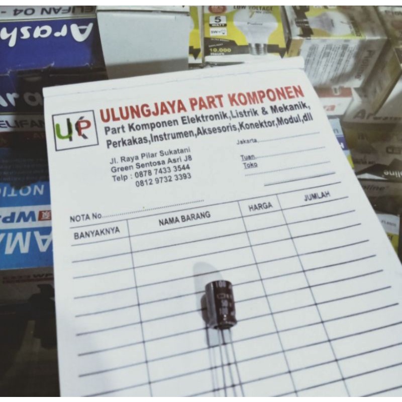 ELCO 100uF 50V elko kapasitor 100mikro 50volt