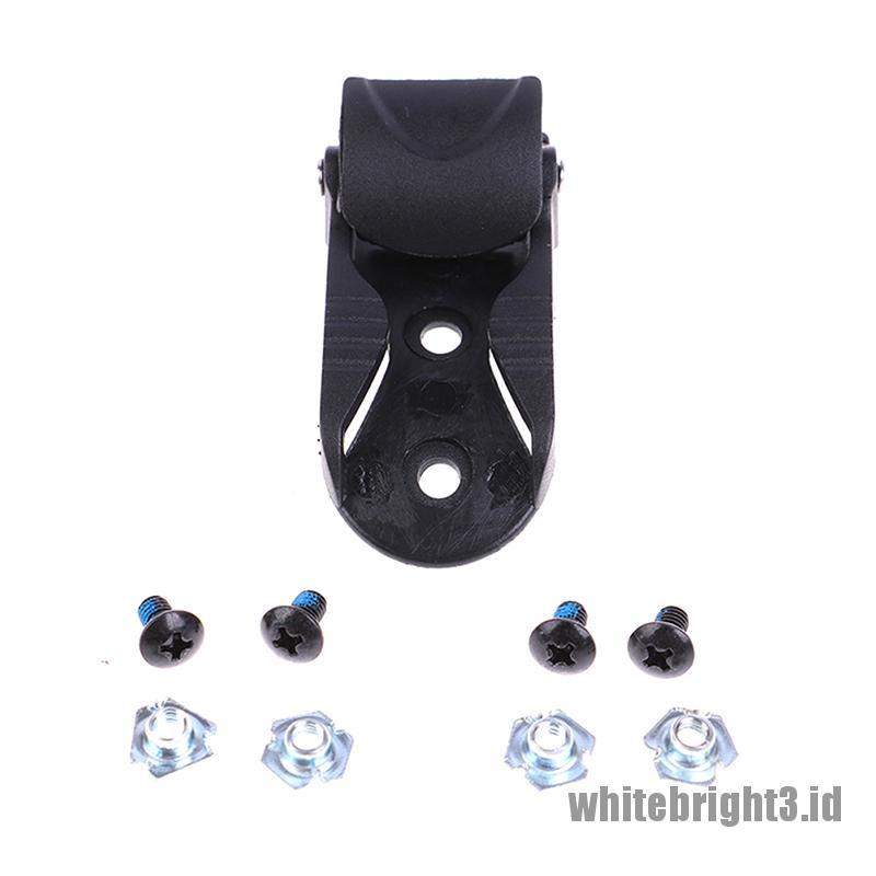 2 Set Strap Buckle Bahan PP Warna Putih Dengan Mur Sekrup Untuk Sepatu Roda
