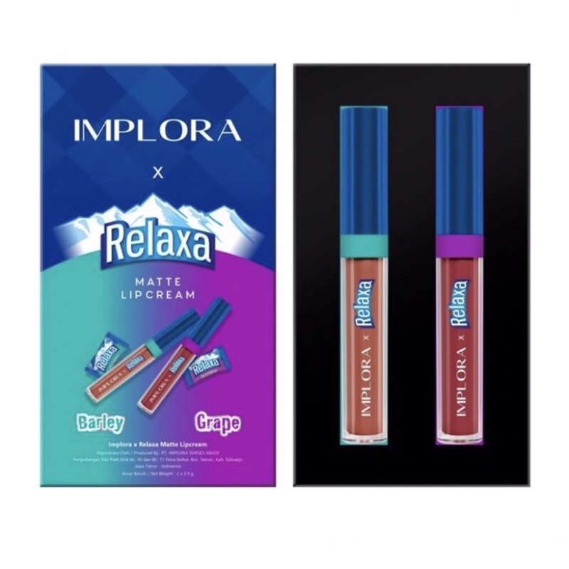 Implora X Relaxa Matte Lipcream 1set(2pcs)