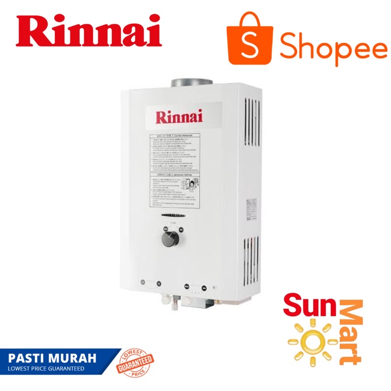 Rinnai Water Heater Gas REU 5 CFM / Pemanas air Kamar Mandi Rinnai 5CFM