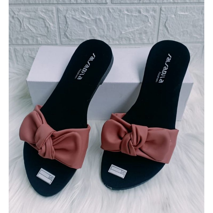 Sandal Perempuan Dewasa Teplek Wanita Selop Pita Ikat