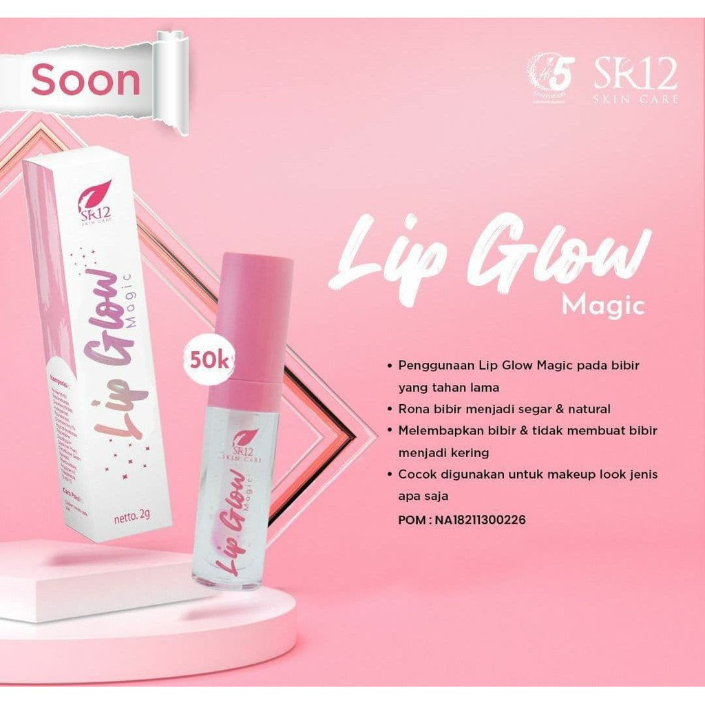 LIP GLOW MAGIC SR12 / LIP GLOSS / LIPSTIK SR12 &amp; PELEMBAB /SERUM BIBIR BPOM / PEMERAH BIBIR ORIGINAL