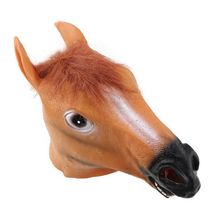 Topeng Kuda bahan latex horse mask party