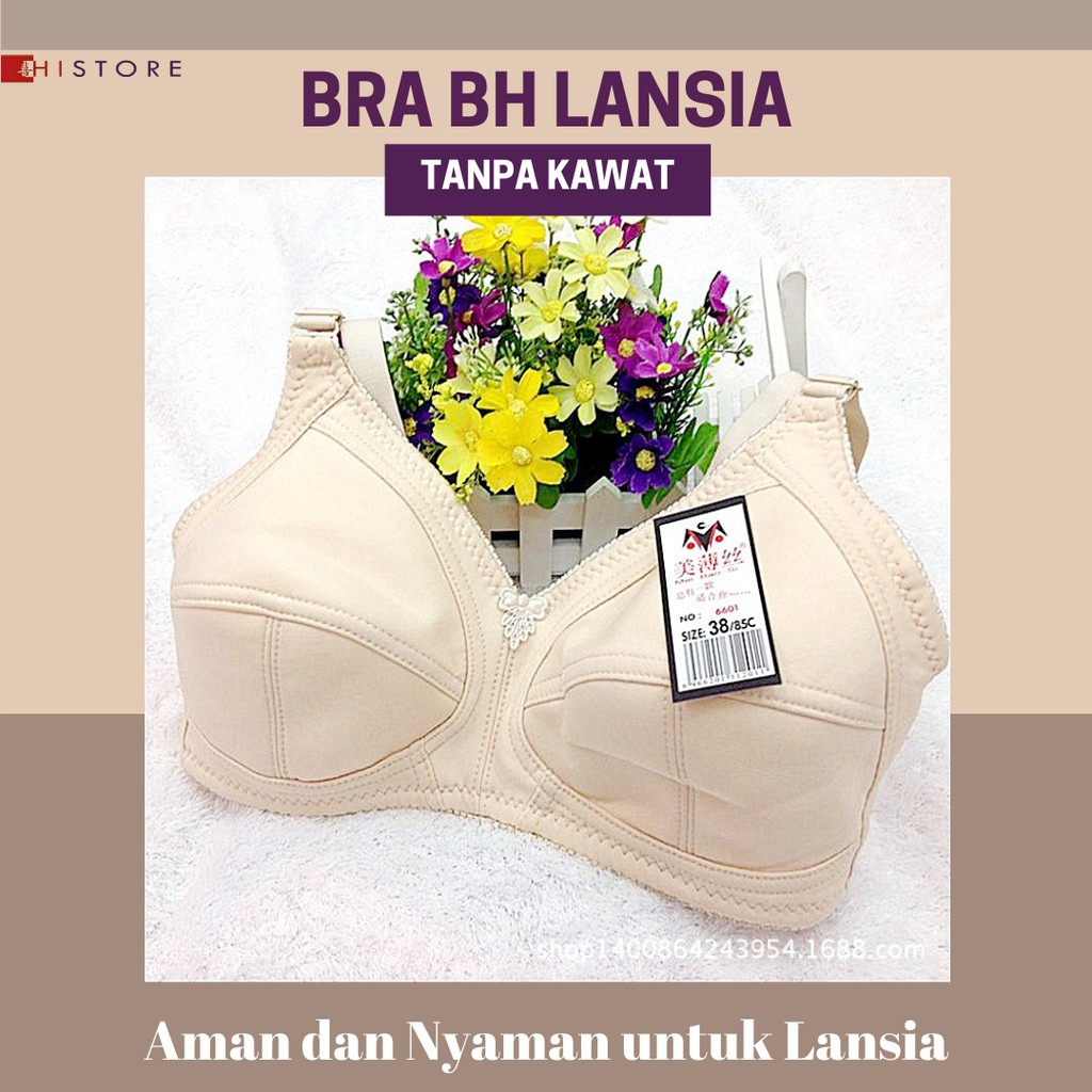 [HI] Bra BH LANSIA BH Busa Tipis Tanpa Kawat Sangat Nyaman 6601