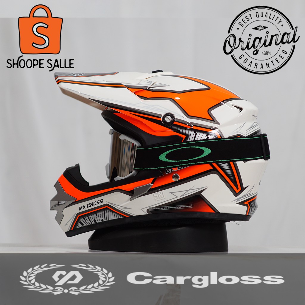 HELM CROSS CARGLOSS MXC MOTORCROSS ORIGINAL FREE GOGLE