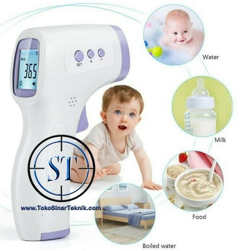 Thermometer Infrared Non Contact Termometer Tembak Suhu Tubuh Digital Gun Bayi Baby Ukur LCD Layar Body