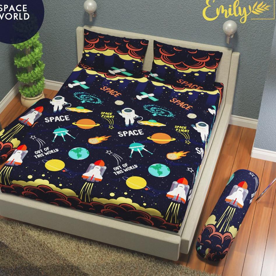 SPREI MOTIF ANTARIKSA 180x200 120X200  - SPREI GALAXY - SPREI ASTRONOT - SPREI DINOSAURUS - SPREI DI