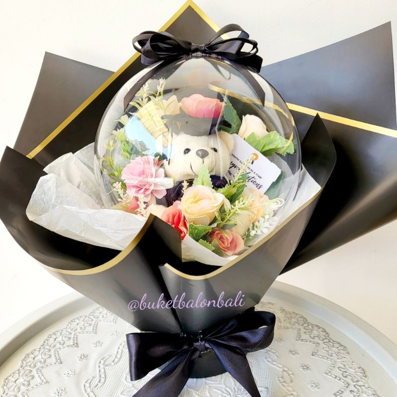 Buket balon akrilik balloon bouquet