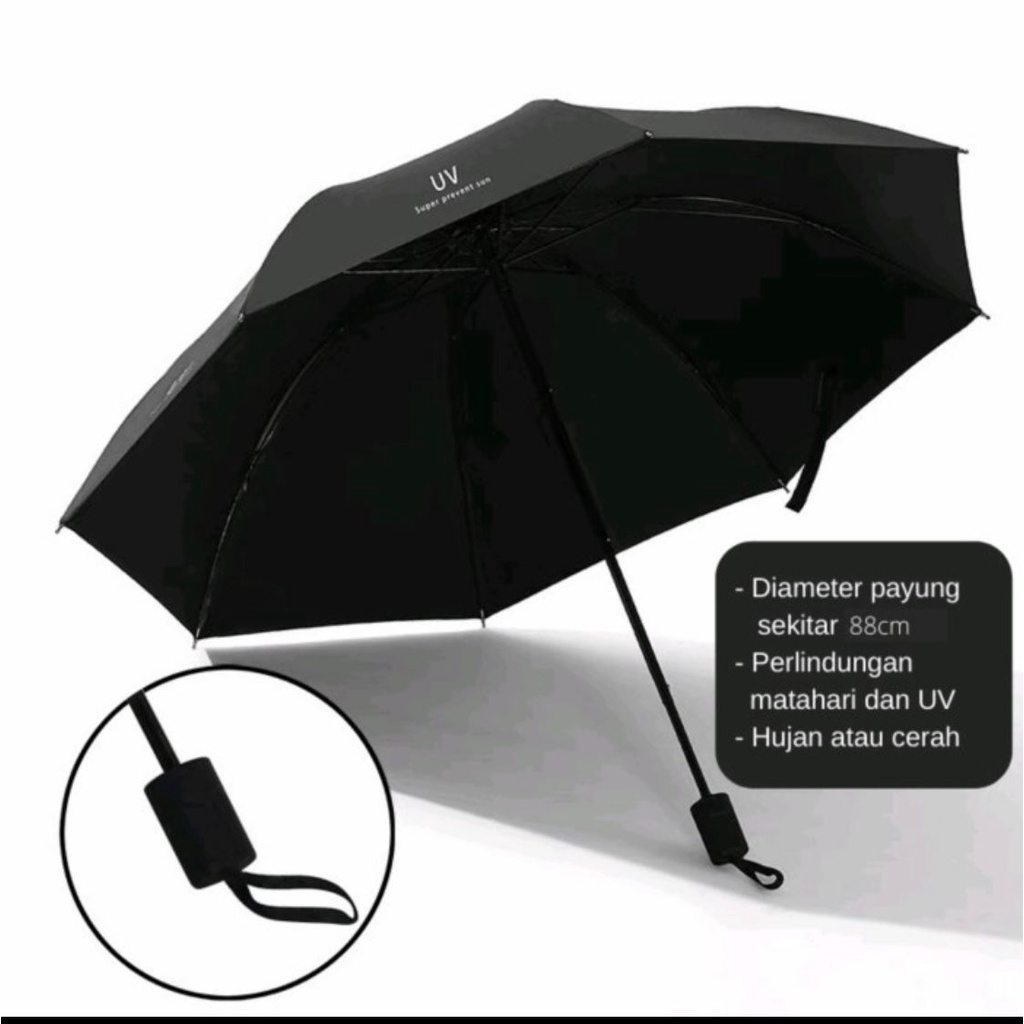 PAYUNG LIPAT PREMIUM ANTI UV MATAHARI HUJAN PANAS PROTECTION