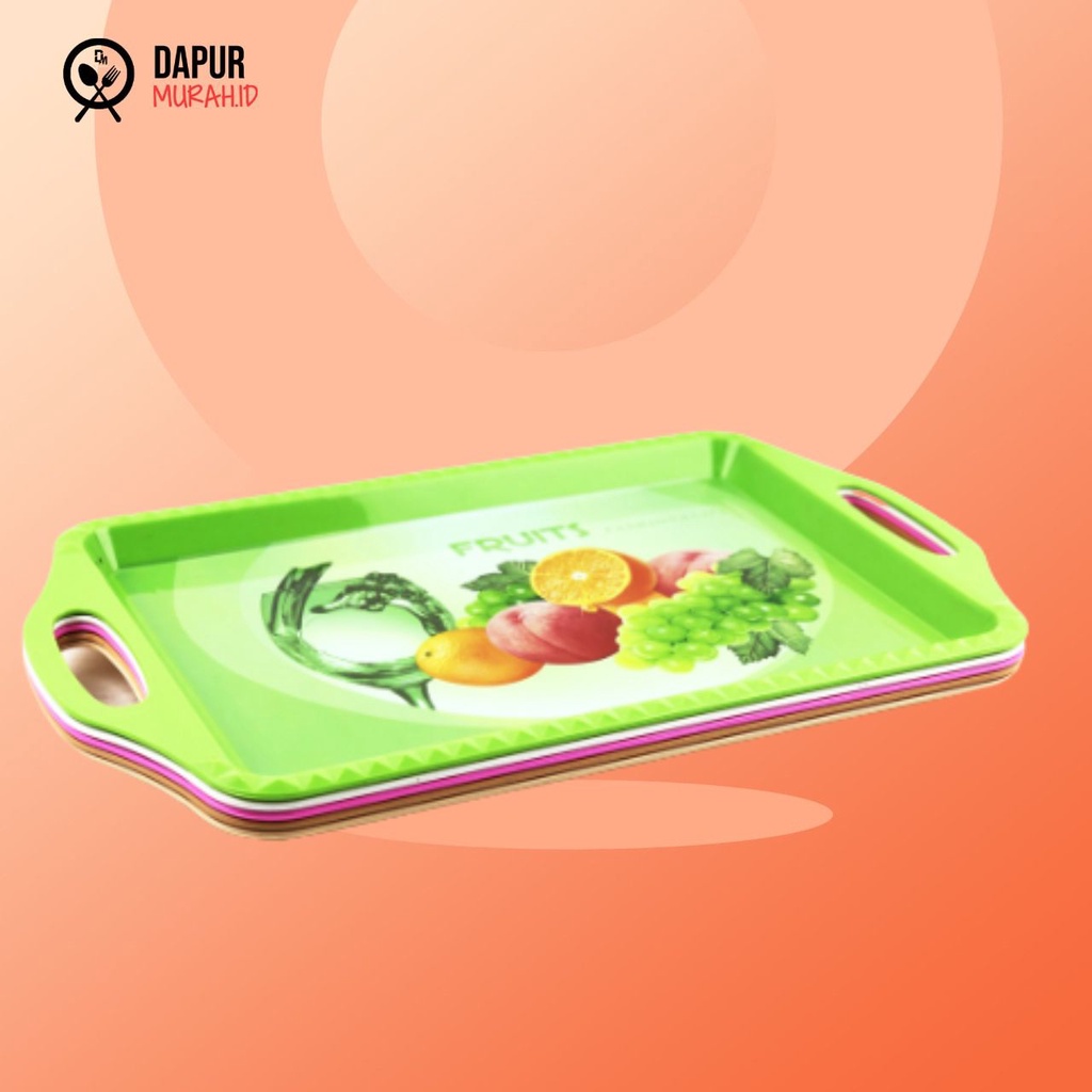 Nampan baki MULTIPLAST Plastik Ukuran 43 x 29 x 4 cm - Random colour