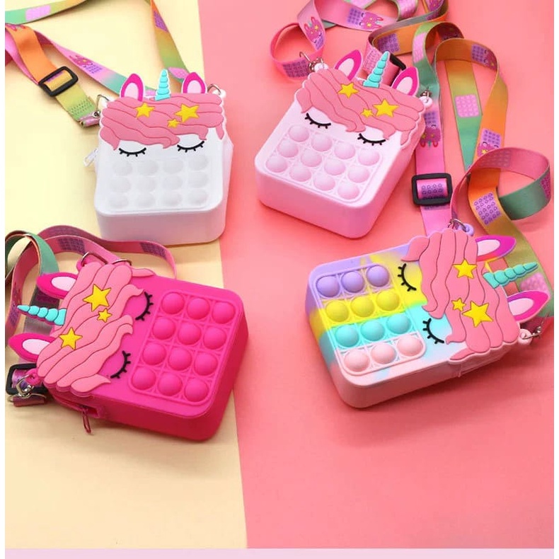 Tas Anak Pop it Unicorn Import Lucu