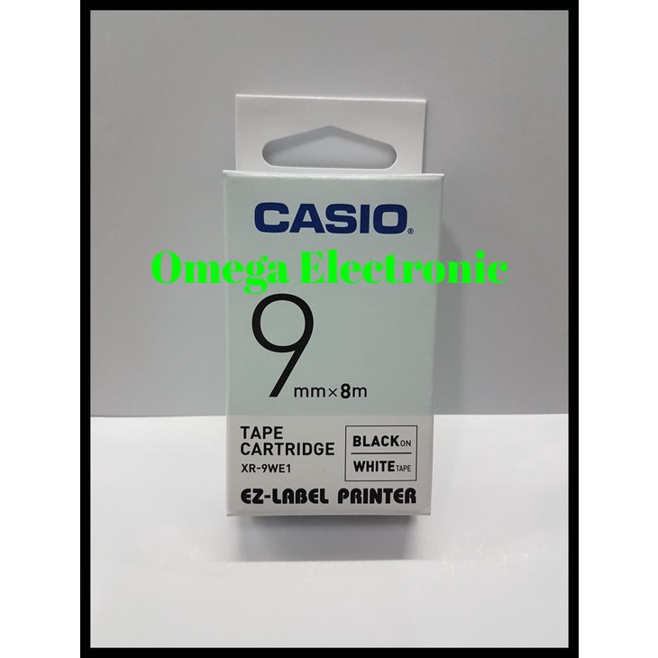 

EZ LABEL PRINTER XR-9WE1 9MM BLACK ON WHITE TAPE LABEL CASIO KODE 94