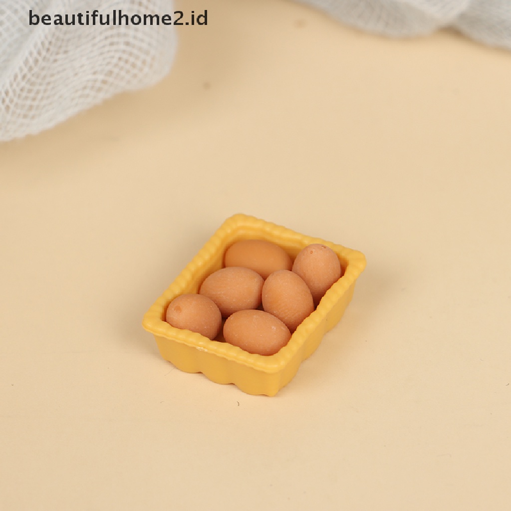 (Beautifulhome2.Id) Mainan Miniatur Telur Skala 1: 12 Untuk Aksesoris Dapur Rumah Boneka