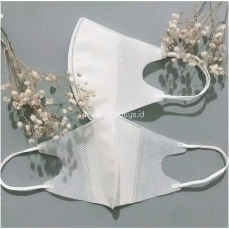 Duckbill Face Mask 3ply earloop ecer// masker duckbill earloop ecer dengan plastik