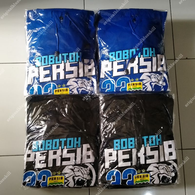 Kaos hoodie PERSIB / kaos hoodie pendek / atasan dewasa / kaos BOBOTOH PERSIB pria dan wanita / kaos originalblueskill