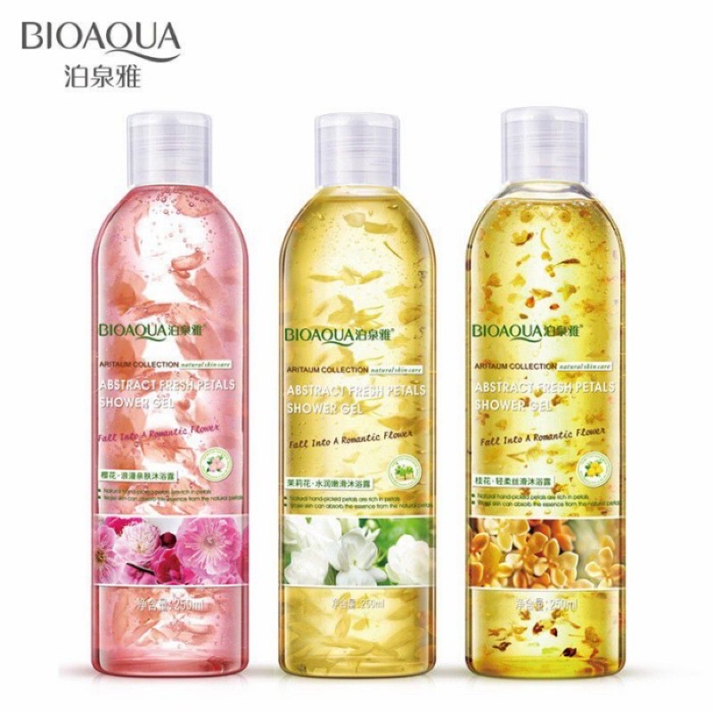 bioaqua shower gel abstrac fresh petals - sabun mandi bioaqua shower Gel