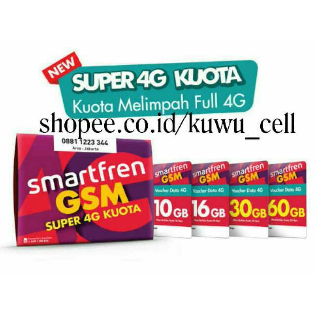 VOUCHER SMARTFREN KUOTA 10GB / 16GB / 30GB / 60GB / Unlimited