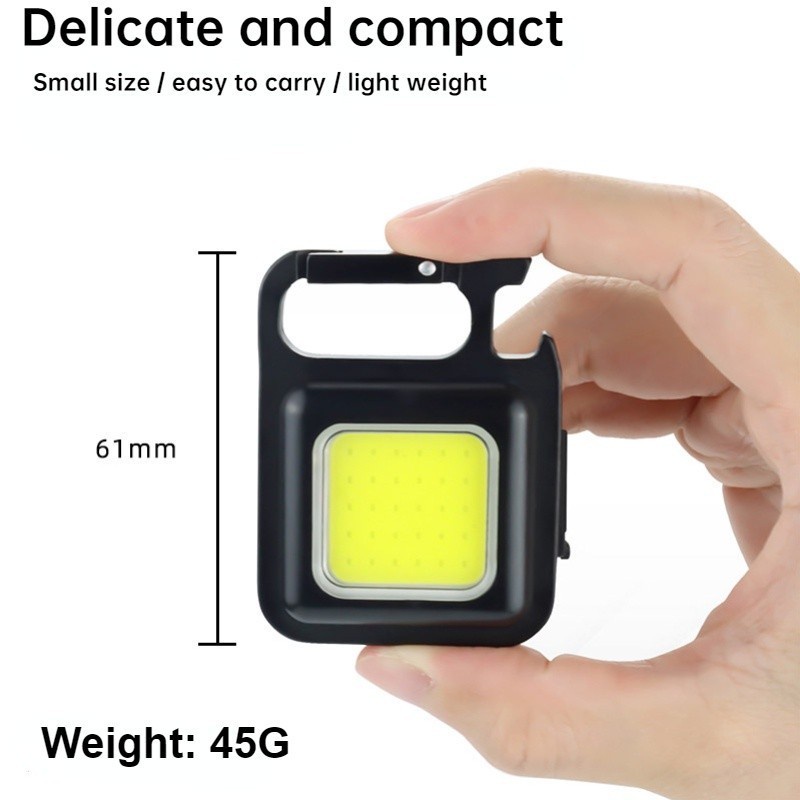 Lampu Mini COB LED Keychan Light Gantungan Kunci Tas Senter Camping | cunvalla