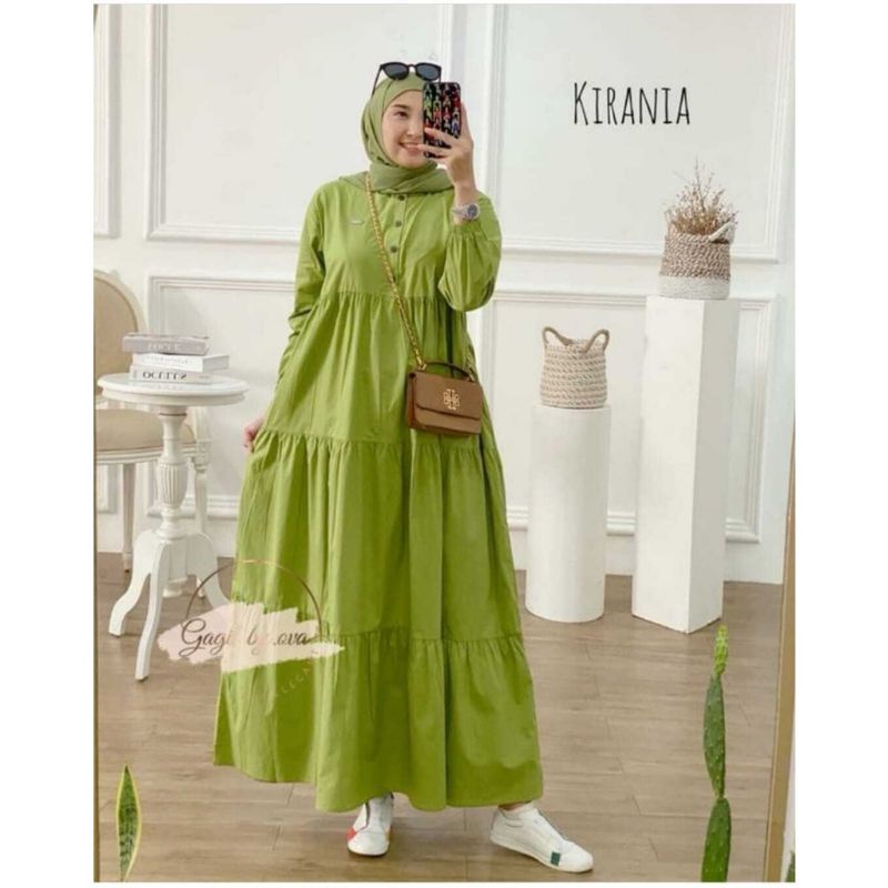 KIRANIA MIDI DRESS DRESS JUMBO BAHAN RAYON BY GAGIL FASHION